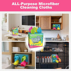 UNIMADE Microfiber Cleaning Cloth, 120 Pack Reusable Paper Towels Microfiber Towels for Cars Lint Free Washable Tissues Shop Rags with Dispenser Box for Home Kitchen Automotive, 11"x 9", Multicolor