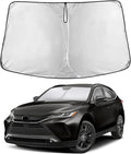 EcoNour Windshield Sunshade Compatible for Toyota Venza 2021 2022 2023 2024 Sun Visor for Front Windshield & Window Sun Shade Cover, UV Heat Blocker & Protector, Car Accessories
