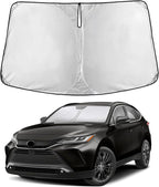 EcoNour Windshield Sunshade Compatible for Toyota Venza 2021 2022 2023 2024 Sun Visor for Front Windshield & Window Sun Shade Cover, UV Heat Blocker & Protector, Car Accessories