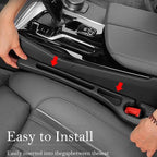 Car Seat Gap Filler, 2-Pack Universal Seat Gap Filler Organizer,Seat Side Gap Seam Filler Organizer Between Seat and Centre Console, No Drop Seat Guard for Phones,Keys & Cards, Fits Cars, SUVs, Trucks