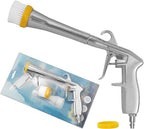 Car Cleaning Gun - High Pressure Air Blow Interior Detailing Kit With Air Duster Blower - Compressor Needed Tools (Silver)