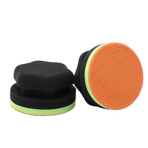 2 Pack Synthetic Clay Bar Pad for Car Detailing, 4.1" Honeycomb Clay Sponge with Rebound Foam, Removes Paint Contaminants and Preps Surface for Waxing
