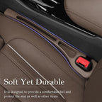 Car Seat Gap Filler 2-Pack, Universal Car Seat Gap Filler Organizer, Seat Gap Plug – Fills Gap Between Seat & Console (Brown)