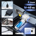 SakerPlus Car Vacuum Portable Cordless, 3-in-1 Hand Held Mini Vacuum Cleaner 17500PA High Power, Handheld Vacuum & Air Duster for Suction, Blowing, Inflating & Deflating, Ideal for Car Home Office