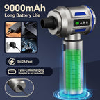 Yomile Mini Vacuum Cleaner, 2 in 1 27000PA Brushless Car Vacuum Air Duster 9000mAh Battery Air Blower Wireless Handheld Vacuum for Car,Office and Home (Blue)