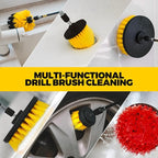 Holikme 22Pack Drill Brush Attachments Set, Scrub Pads & Sponge, Buffing Pads, Power Scrubber Brush, Car Polishing Pad Kit,Wax Applicator Pad,Car Cleaning Kit，Cleaning Supplies，Masonry Brushes,Black