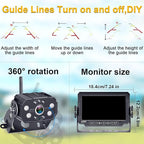 AMTIFO Wireless RV Backup Camera System - 2 HD 1080P Cameras with 7" Split-Screen Monitor,Compatible with Furrion Pre-Wired RVs,Loop Recording,Night Vision,Easy Install for Trailers Campers Trucks