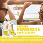 C Classy Hanging Car Air Freshener 2 Pack, 24.K Ma.gicl Essential Oil Diffuser, Long-Lasting Fragrance, Cute Glass Bottle Car Accessories for Women & Men, Made in USA