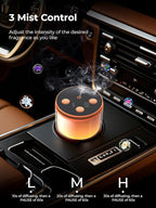 Waterless Diffuser for Essential Oil: Mini Battery Scent Diffuser for Room&Home&Car with 9 Colors LED Light - Portable Aroma Cool Mist Machine Bright Orange