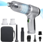 EcoNour 3-in-1 Cordless Handheld Car Vacuum Cleaner – 120W Power, 12,000Pa High Suction, Dual Rechargeable Batteries – Portable Dust Buster for Car, Home & Pet Hair
