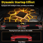 DIBMS 71-inch High-Brightness Car Hood Gap LED Light Strip - Daytime Running Lights Universal Auto Exterior Decor Accessories (Red)