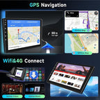 Podofo 8 Core 8+128G Android Car Radio Stereo for Honda Civic 2006-2011 with Wireless Carplay Android Auto, 10.1" QLED Touch Screen, WiFi/4G, GPS, DSP/Hi-Res, AM/FM, Bluetooth 5.0, Backup Camera