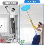 Storystore Ceiling Fan Cleaner Duster - Adjustable Duster with Extension Pole,Dusters for Cleaning Fan Blade, Walls and Cobweb (2Pcs Dusters/Blue)