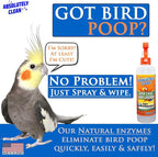 Absolutely Clean Amazing Bird Cage Cleaner and Deodorizer - Just Spray/Wipe - Safely & Easily Removes Bird Messes Quickly and Easily - Made in The US - Fragrance Free - 16oz (Pack of 2)