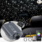 16W Starlight Headliner Kit, Star Lights for Car Roof&Home Decoration, Fiber Cable 500pcs*0.03in*13.1ft RGBW Star Light Headliner with Bluetooth APP/Remote Control/Music Mode