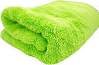 THOR GOAT 1800 Drying Towel (Green) – Premium Korean Microfiber Car Drying Towel – Ultra Plush Twist Loop Design – Super Absorbent, Lint-Free, 28x28, 1800 GSM – Professional Auto Detailing Towel