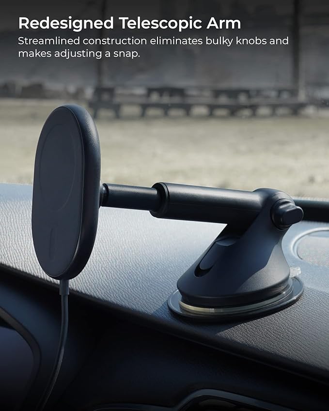 iOttie Velox Magnetic Wireless Car Mount for MagSafe iPhones - Charger Included. Compatible with iPhone 12 to 15 Series