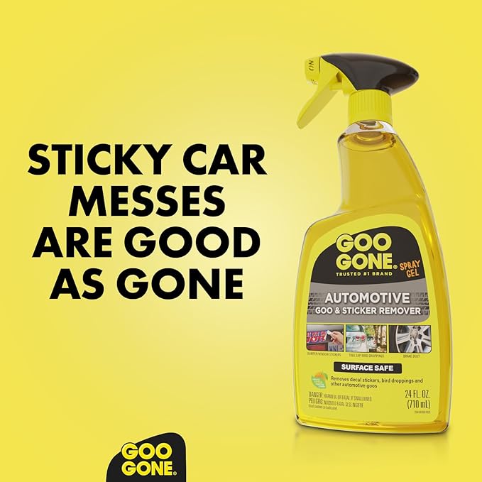 Goo Gone Automotive Cleaner - 24 Ounce - Bumper Stickers, Gum, Bird Droppings, Tree Sap, Spray Paint, Brake Dust and Asphalt