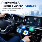 OTTOCAST Mini Nova, 2 in 1 Wireless Carplay & Android Auto Adapter, Plug & Play 2026 Upgraded with AI Assistance (ChatGPT, Gemini, Claude)