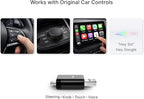 ZORVIA Wireless CarPlay Adapter for iPhone & Android Auto 2026 Upgraded - Convert Wired CarPlay to Wireless, Fast Auto Reconnect, Plug and Play, USB-C & USB-A (Black)