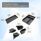 LFOTPP for Mazda CX-90 CX-70 Center Console Organizer for 2024 2025 2026 Mazda CX-90 CX-70 Middle Armrest Storage Tray Insert, OEM Fit, Non-Slip Waterproof 6PCS Interior Accessories
