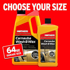 Mothers California Gold Carnauba Wash & Wax, 64 oz. — Cleans, Shines & Protects – Gentle, pH Balanced, Ultra-Sudsy for a Spot-Free, Brilliant Finish. Biodegradable & Won't Strip Wax or Ceramic (05674)