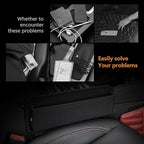 Pack-1 Car Seat Storage Box, Leather Car Side Seat Storage Box, Car Seat Gap Filler Organizer, Universal for Most Cars, Trucks, Vans (Black)