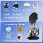 Suction Cup Phone Mount Pro - Vacuum Magnetic Phone Holder for Car, 180° Adjustable Angle, Non-Slip Dashboard/Windshield Car Phone Holder, Bonus Toroidal Metal.
