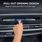 Upper Glove Box Organizer for Hyundai Santa Fe 2026 2025 2024, Interior Accessories Passenger Side Storage Drawer Box Organizer Insert Tray for 2024-2026 Santa Fe, Black