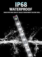YM E-Bright 4Pcs Led Strip Lights for Car, 24inch Waterproof IP68 Car Underglow Strip Lights Decoration 36SMD 12V Led Interior Exterior Lights Strip for Cars Motorcycles Truck Golf Cart Boat - White