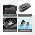 CDEFG Center Console Accessory Organizer Compatible with 2018 2019 2020 2021 2022 CHR C-HR, ABS Material Armrest Box Insert Tray (Red)