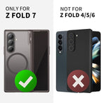 MOBOSI Magnetic for Z Fold 7 Case with Privacy Screen Protector, Samsung Galaxy Z Fold7 Cover[Compatible with Magsafe & Full Body Hinge Protection] Shockproof Phone Cases for zfold 7, Gray