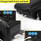 AULPHIKE Compatible with Nissan Versa Armrest 2020-2024 Car Center Console Organizer Armrests Double Layer Storage with USB Ports（Black Style）