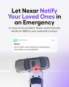 Nexar Pro Dual Dash Cam 1080p FHD Front and Interior Cameras AI Crash Detection 24H Parking Mode Night Vision and Unlimited Cloud Backup Includes 32GB SD Card and 1-Year Nexar App Subscription