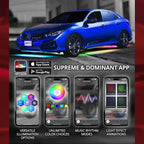 OPT7 Aura DreamColor Underglow Chasing Light Kit with APP & Remote Control, 4 PCS Flexible RGBIC LED Strips, 12V Neon Accent Underbody Lights for Car Truck RV, Multi Color Music Mode, Easter Gifts