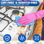 Microfiber Cleaning Cloth, 200 Pack Blue Cleaning Rags Microfiber Towel Bulk Absorbent Lint-Free Wash Cloths, All-Purpose Towels for Cars, Shop, Automotive, Garage, Home & Kitchen