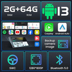 Car Radio for Honda Civic 2016-2021: 4Core 64G ROM 9 Inch Touchscreen Stereo Head Unit with Wireless CarPlay Android Auto Mirror Link GPS Bluetooth FM SWC Navigation WiFi, Free Camera