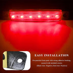 Sun Walker 8 PCS LED Rock Strip Lights, 3.77 Inch Waterproof 6 LED Car Side Marker Clearance Lamps, Wheel Fender Well Lighting Kits Exterior Underglows for Car Truck Trailer (Red)