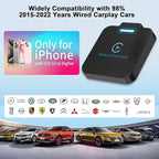 Wireless CarPlay Adapter for Apple - Convert Wired to Wireless, Plug & Play Dongle for iPhone & Factory Wired Cars - Fit Cars from 2016 and iOS 10+