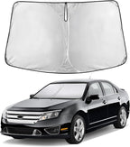 EcoNour Windshield Sunshade Compatible for Ford Fusion 2006-2010 2011 2012, Sun Visor for Front Windshield & Window Sun Shade Cover, UV Heat Blocker & Protector, Car Accessories