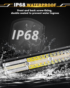 Auxbeam 42 Inch LED Light Bar, 240W Curved 6 Modes Amber White Strobe Fog Lights, Spot Flood ComboOffroad Driving Light for Truck Jeep