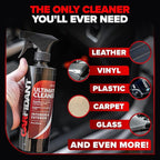 Carfidant Interior Cleaner – Removes Stains & Deep Cleans Car Seats, Leather, Fabric, Upholstery, Plastic, Dashboard & More - Car Cleaning Kit & Interior Detailer Spray - 32oz