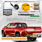 VM1 Wired Backup Camera Kit with 4.3” Monitor, 1080P License Plate Camera, IP68 Waterproof Night Vision, Reverse/Continuous View for Car, SUV, Pickup, Sedan, Truck, 33ft Cable
