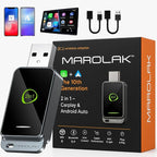2-in-1 Wireless CarPlay & Android Auto Adapter (2026 Upgraded WiFi 6-BT 5.4) Wired to Wireless Converter | Multi-User Seamless Connection | Easy Setup-Plug & Play | Auto Reconnect | Cars from 2015+