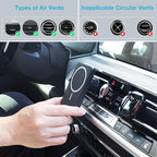 MagSafe Car Charger Mount 7.5W Magnetic Wireless Car Vent Holder for iPhone 15/14/13/12 Series, Strong Grip, 360° Rotatable, Safety Protected, Black