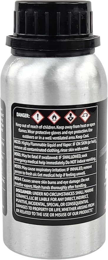 Professional Metal & Chrome Ceramic Coating (150ml) / 18 Month Protection from Oxidation, Rust, Scratches, Water Spots, 2x Thicker, Easy Application for Railings, Anchors, Cleats etc