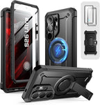 SUPCASE for Samsung Galaxy S26 Ultra Case with Stand, Military-Grade Drop Protection, Compatible with Wireless Charging/MagSafe, Built-in Screen Protector & Front Frame – UB Pro Mag, Black
