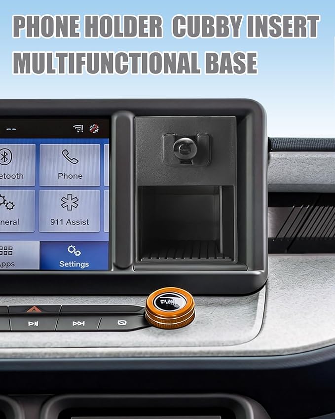 SKYLOTEC Phone Mount Cubby Insert for Ford Maverick 2022 2023 2024 Accessories, Cell Phone Holder Storage Box Kit, Automobile Cradles Phone Base Not Block Air Vent