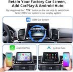 CarPlay Android Auto Adapter Decoder Retrofit Kit Fits Mercedes Benz 2015-2018 A/B/C/E/GLA/GLC/GLS/GLE with NTG System, Supports Wireless CarPlay Android Auto/Mirror Link/Camera/USB Drive/NAV