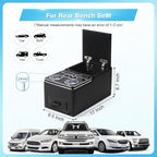 Center Console, Universal Bench Seat Center Console with Fast Phone Charging， Back Seat Car Organizer, Automotive Center Console with Cup Holder & Phone Holder (Black)